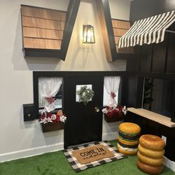 Hi Tech Trim Carpentry - Custom understairs playhouse and café wall by James!