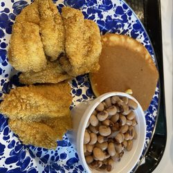 Belle Meade Meat and Three - Catfish, black eyed peas and corn cake