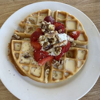 Mom’s Kitchen - Tres leches waffle with strawberry - Mexican Near Me - Henderson, Nevada Mom’s Kitchen - Tres leches waffle with strawberry - Mexican Near Me - Henderson, Nevada