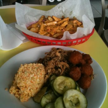 The Pig - Pimiento fries and small BBQ Plate! - Barbeque Near Me - Chapel Hill, North Carolina