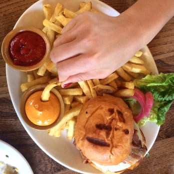 Nopa - Famous burger and fries. Burger is great, fries were not. - New American Near Me - San Francisco, California