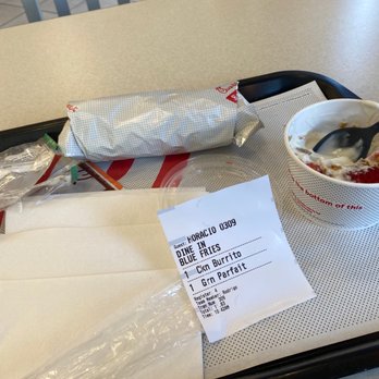 Chick-fil-A - Breakfast Hash Brown Scramble Burrito Meal - Fast Food Near Me - Sunnyvale, California Chick-fil-A - Breakfast Hash Brown Scramble Burrito Meal - Fast Food Near Me - Sunnyvale, California