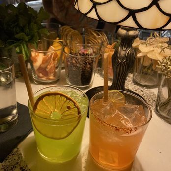 Captain's Quarters - Island Bird (right) and Ecto Cooler (left) - Cocktail Bars Near Me - San Diego, California Captain's Quarters - Island Bird (right) and Ecto Cooler (left) - Cocktail Bars Near Me - San Diego, California