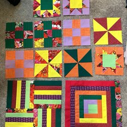 Quilting squares I'm learning to make in class!