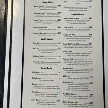 Modesto Sukiyaki - Menu - Sushi Bars Near Me - Modesto, California