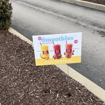 Dunkin' -  a sign advertising a smoothie - Donuts Near Me - Bridgeton, Missouri