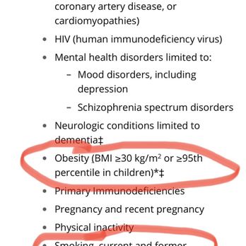 MultiCare Indigo Urgent Care - Screenshot directly from the CDC website for doctors and healthcare providers, listing the 2 risk factors - Walk-in Clinics Near Me - Seattle, Washington MultiCare Indigo Urgent Care - Screenshot directly from the CDC website for doctors and healthcare providers, listing the 2 risk factors - Walk-in Clinics Near Me - Seattle, Washington