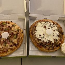 Nitza's Pizza - Jalapeno, pineapple, bacon and a Donair pizza