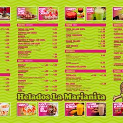 Helados La Michoacana - Menu