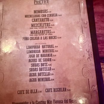 Cantina El Prieto - Menu - Seafood Near Me - Chula Vista, California Cantina El Prieto - Menu - Seafood Near Me - Chula Vista, California