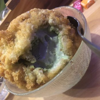 Asian Grill - Inside the green tea ice cream and it was huge - Japanese Near Me - Tulare, California