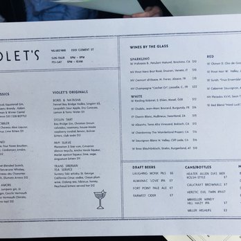 Violet's - Cocktail Bars Near Me - San Francisco, California Violet's - Cocktail Bars Near Me - San Francisco, California