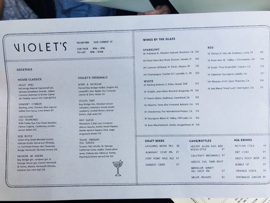 Menu photo 8 Violet's San Francisco, CA Menu photo 8 Violet's San Francisco, CA