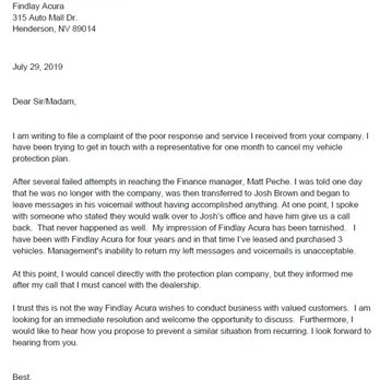 Findlay Acura - Letter sent July 29 with no response. - Car Dealers Near Me - Henderson, Nevada Findlay Acura - Letter sent July 29 with no response. - Car Dealers Near Me - Henderson, Nevada