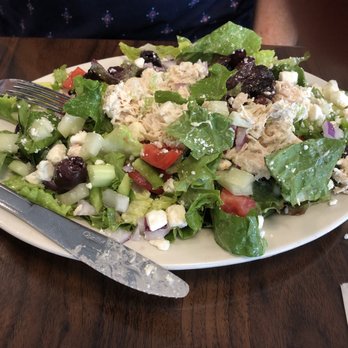 Red Fox Diner - Greek salad with added tuna - Breakfast & Brunch Near Me - Lighthouse Point, Florida