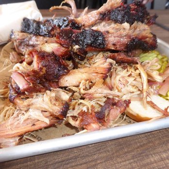 Sarcastic Swine BBQ - Pork in front, brisket in the back - Barbeque Near Me - Abington, Massachusetts