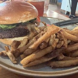 Burger-a-Build and fries