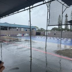 Mililani West Oahu YMCA - Once it storms/thunder, practice is over. Luckily it was the end of swim lessons.