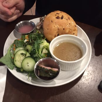 Mockingbird Kitchen - Roast beef pear and blue cheese sandwich with a side salad. - New American Near Me - Fayetteville, Arkansas Mockingbird Kitchen - Roast beef pear and blue cheese sandwich with a side salad. - New American Near Me - Fayetteville, Arkansas