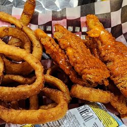 Fort Amargosa - Buffalo tenders w/ onion rings