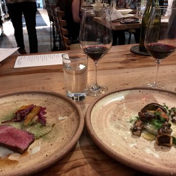 Barley Swine - Aged ribeye on the left, grilled octopus on the right. - New American Near Me - Austin, Texas Barley Swine - Aged ribeye on the left, grilled octopus on the right. - New American Near Me - Austin, Texas