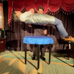 The Magical Mystery Show - Audience member is levitated by Shoot Ogawa in a World First - Close up Levitation - Can only be seen at The Magical Mystery Show!