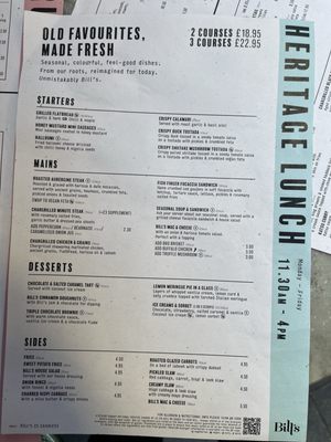 Menu photo 1 Bill's London, XGL