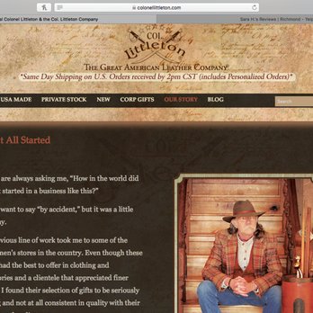 Colonel Littleton - The About US page for the website - Leather Goods Near Me - Lynnville, Tennessee