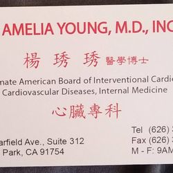 Amelia Young, MD - Dr Young's business card