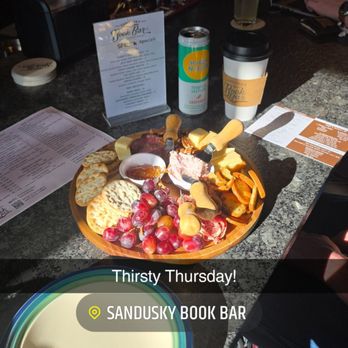Sandusky Book Bar - Charcuterie board! - Cocktail Bars Near Me - Sandusky, Ohio