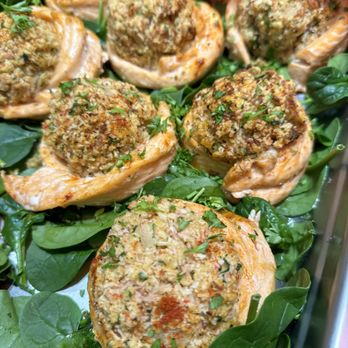 Iks Cafe - Daily Special: Crabb stuffed Salmon - Cafes Near Me - E Brunswick, New Jersey