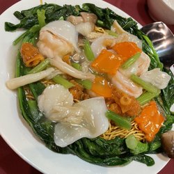 Asian Seafood House - Hongkong Style Pan-Fried Noodle - Seafood $13.95