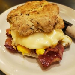 Emporium Wines & the Underdog Cafe - Rosemary salt biscuit breakfast sandwich. Must get!!