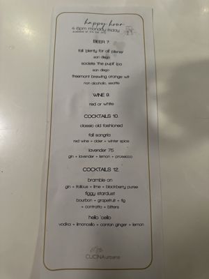 Menu photo 5 Cucina Urbana San Diego, CA