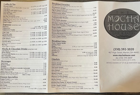 Menu photo 2 The Mocha House Warren, OH Menu photo 2 The Mocha House Warren, OH