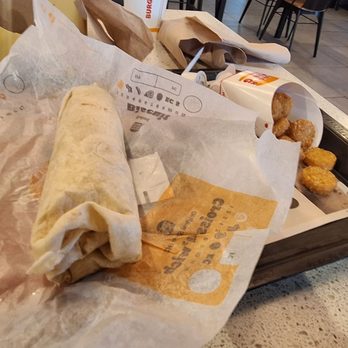 Burger King - Who ever made this sad food hates people, or are being told to skip on every ingredient. - Burgers Near Me - Anderson, Indiana