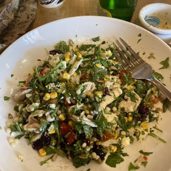 Wildflower - Chopped Salad without eggs or corn. Sub pesto dressing for cilantro lime. - Sandwiches Near Me - Sedona, Arizona Wildflower - Chopped Salad without eggs or corn. Sub pesto dressing for cilantro lime. - Sandwiches Near Me - Sedona, Arizona