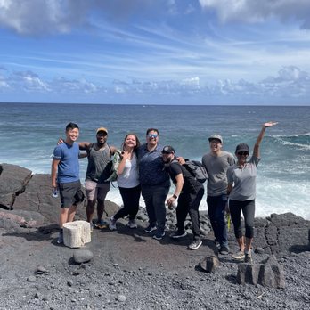 KapohoKine Adventures - Looking at volcanic rocks and sand. Tiffany is on the right, working it!  ‍ - Tours Near Me - Hilo, Hawaii
