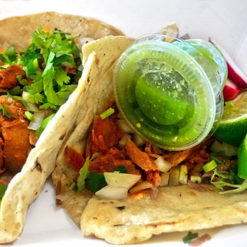 Maria's Tacos y Mas - Barbacoa tacos made my day! Lots of lime, salsa verde and a sip of that consomé! Gold beer and you're set! - Tacos Near Me - Naples, Florida