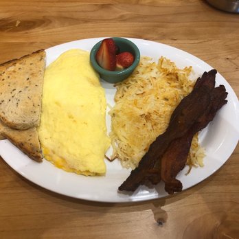Skillets - Naples - Founders Square - 3 egg and 3 cheese omelette plate. Did I mention all plates come with a small bowl of freshly cut fruit? - Pancakes Near Me - Naples, Florida Skillets - Naples - Founders Square - 3 egg and 3 cheese omelette plate. Did I mention all plates come with a small bowl of freshly cut fruit? - Pancakes Near Me - Naples, Florida