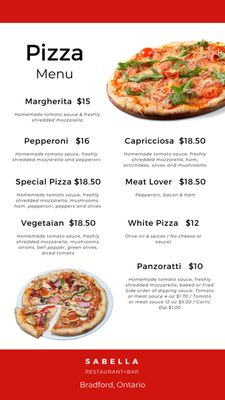 Menu photo 2 Sabella Restaurant Bradford, ON