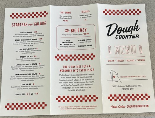 Menu photo 1 Dough Counter Denver, CO
