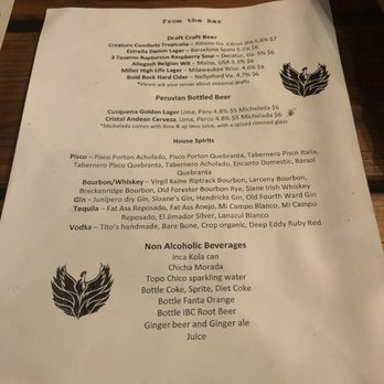 Las Brasas - From the Bar Menu - Latin American Near Me - Decatur, Georgia Las Brasas - From the Bar Menu - Latin American Near Me - Decatur, Georgia