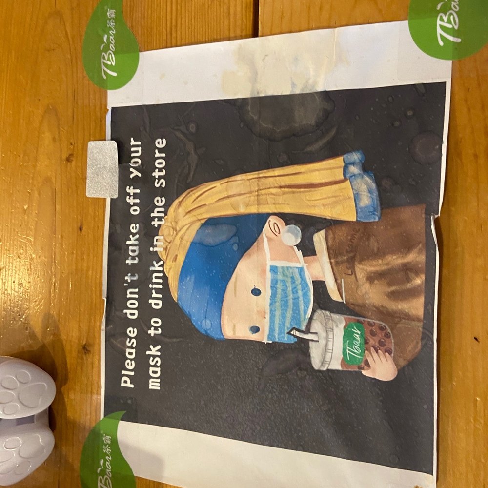 Tbaar - Wear a mask!! - Bubble Tea Near Me - Brookline, Massachusetts