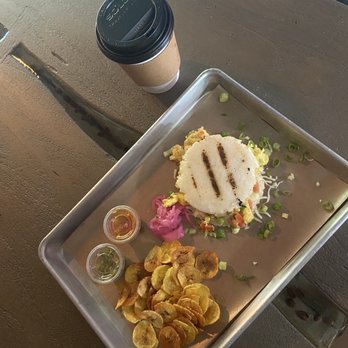 Plaza Colombian Coffee - Simple breakfast arepa and americano - Colombian Near Me - Austin, Texas Plaza Colombian Coffee - Simple breakfast arepa and americano - Colombian Near Me - Austin, Texas
