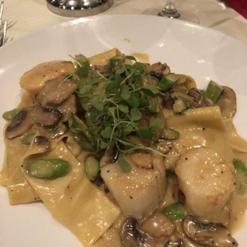 Prego Restaurant - Pappardelle with scallops and mushrooms. Perfection. - Italian Near Me - Tustin, California Prego Restaurant - Pappardelle with scallops and mushrooms. Perfection. - Italian Near Me - Tustin, California