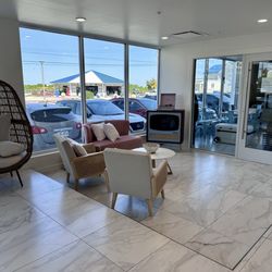 Madison Resorts - Lobby area where continental breakfast is served (watch your step).