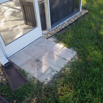 Kevin Gene's Handyman Services - Paver walk out of Lanai with river rock accent. - Handyman Near Me - Apollo Beach, Florida Kevin Gene's Handyman Services - Paver walk out of Lanai with river rock accent. - Handyman Near Me - Apollo Beach, Florida