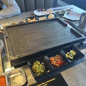 Champs Korean BBQ - Hot stone / cast iron - Korean Near Me - San Diego, California Champs Korean BBQ - Hot stone / cast iron - Korean Near Me - San Diego, California