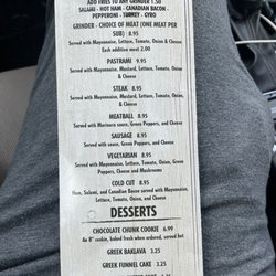 Olympia Pizza - Menu